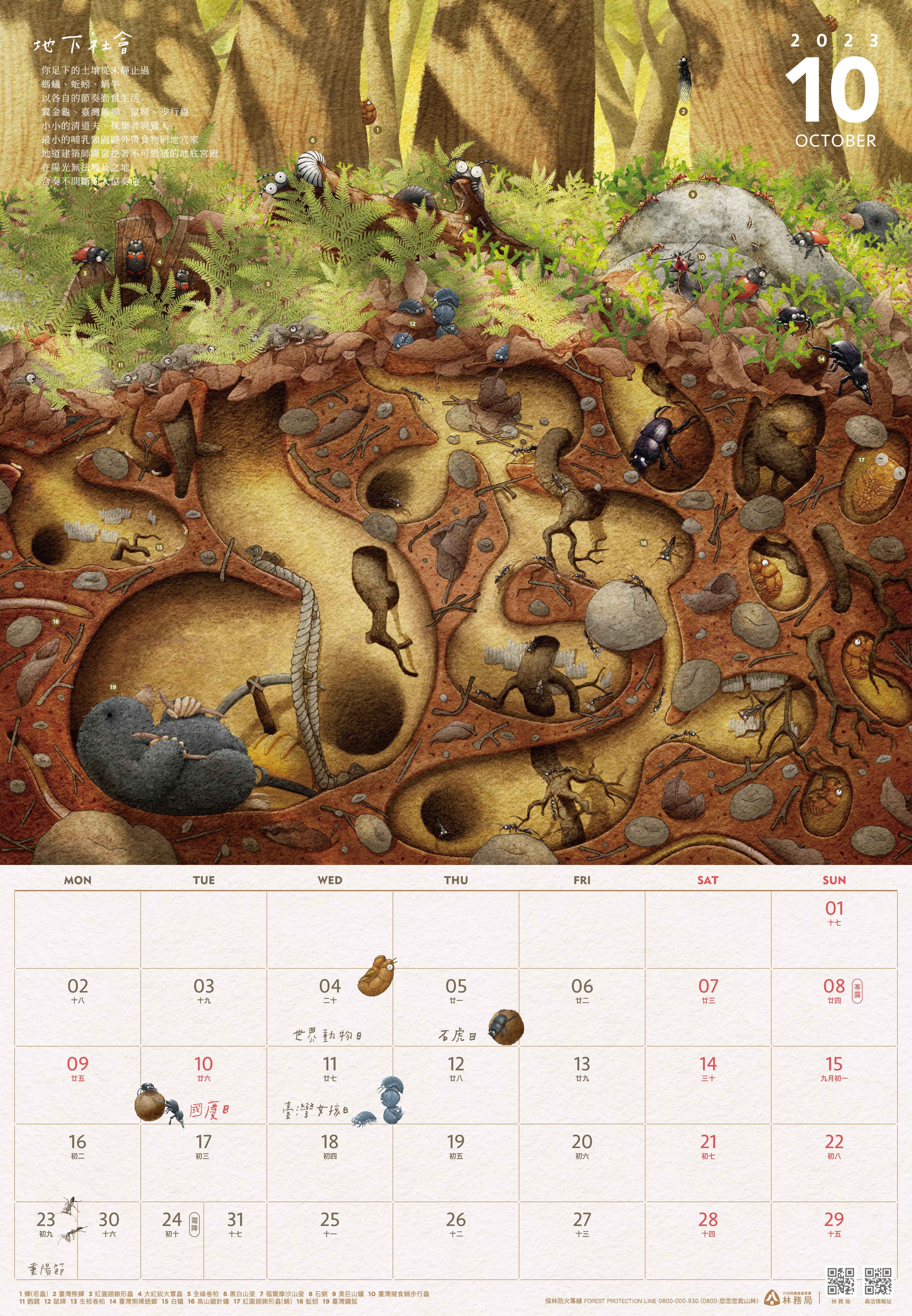 林務局-112年曆-10月