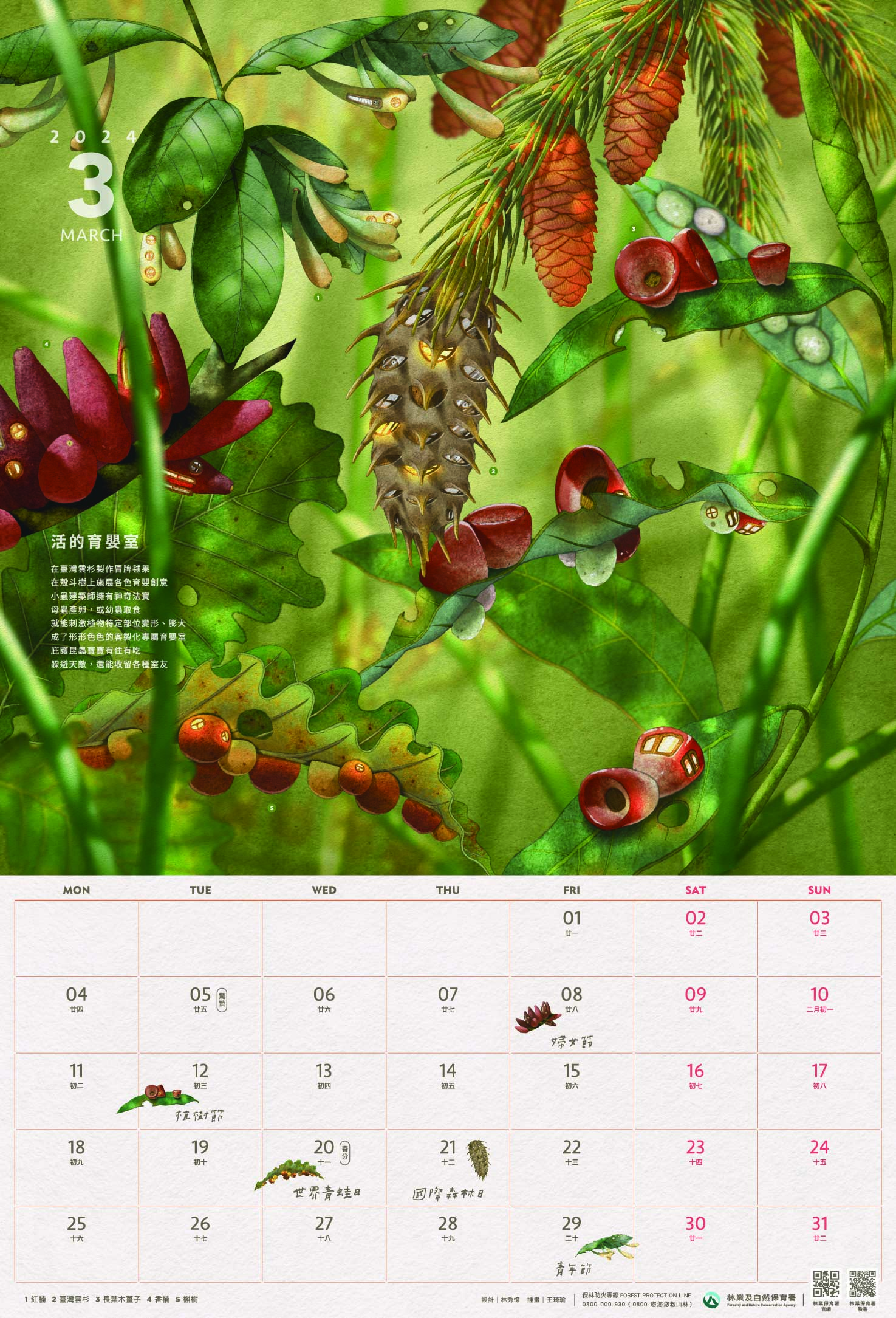 林業保育署-113年曆-3月