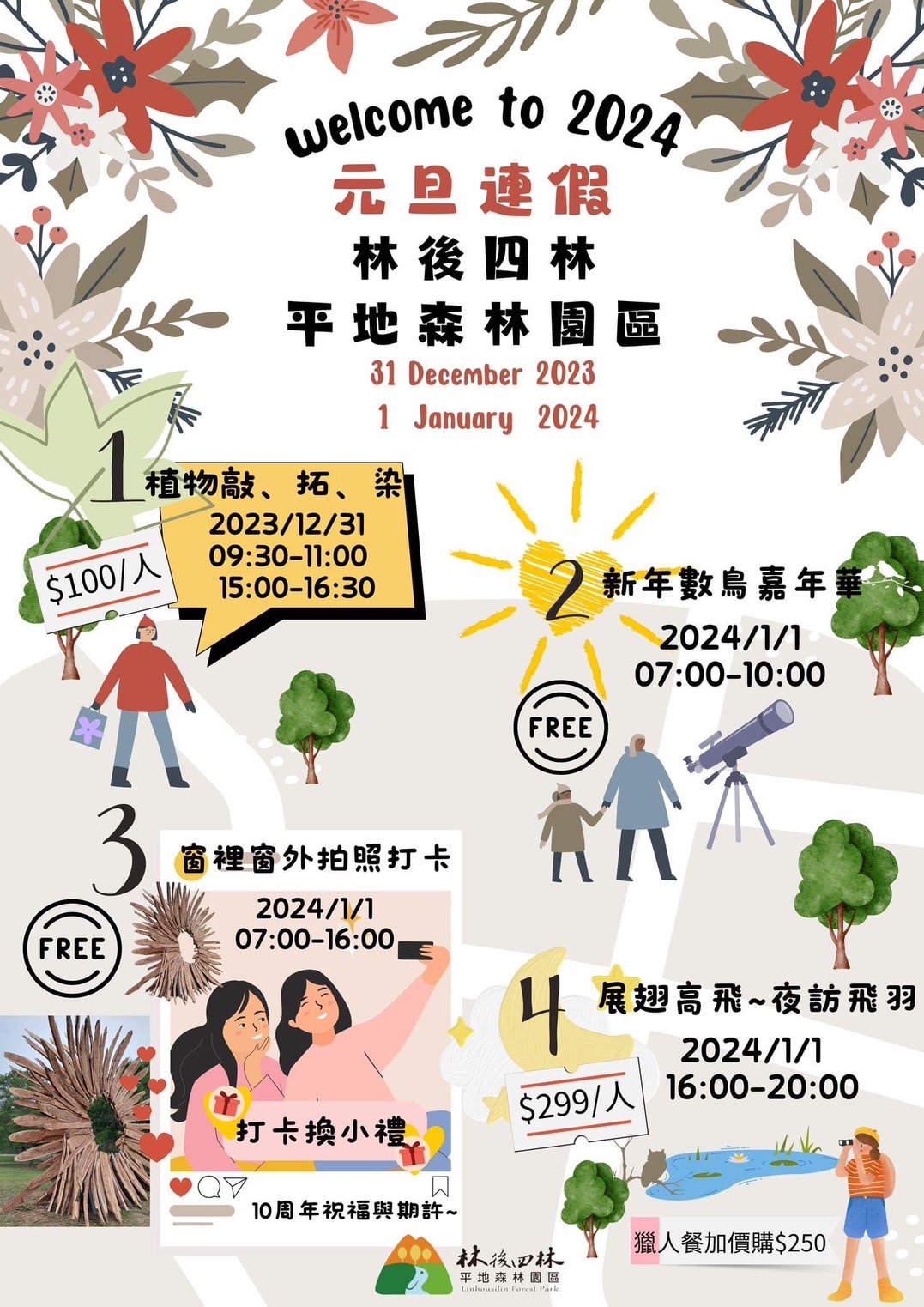 元旦連假何處去?快到墾丁、雙流、藤枝及林後平地森林園區體驗新森活