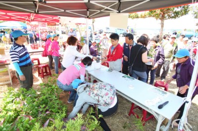 106年恆春植樹活動-民眾排隊領取樹苗