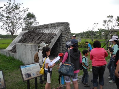 林後四林平地森林園區內的復刻版二峰圳地下堰體