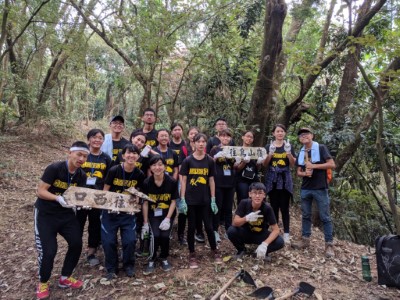 嘉義大學樵夫志工隊和台南社區大學等在地夥伴合作手作步道