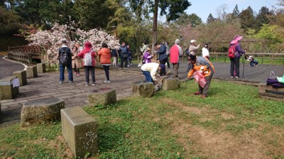 共同清理家園、活絡迎接花季的氣氛