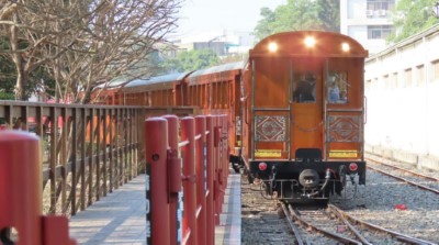 邀請民眾搭乘檜木列車運送苗木