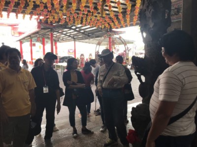 鰲鼓濕地解說團隊解說港口宮特色