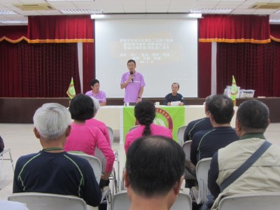 張處長偉顗致詞感謝森林監測志工「愛林」，協助林地巡護之努力