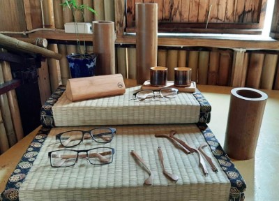 「飛竹眼鏡」使用竹薄片為鏡架