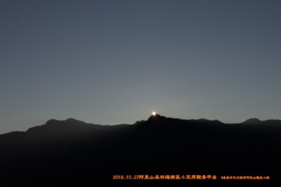 玉山主峰升起的太陽