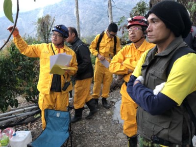 地面救火隊研判火災現場地形地勢