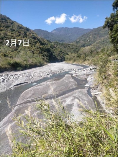 東興村陳興榮村長提供2月7日河道影像