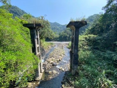 加九寮台車橋樑道遺構(新竹林區管理處提供)