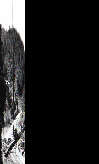 阿里山歷史影像4_沼平公園集材柱及集材機集材情形