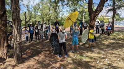 活動先透過遊戲讓學員知道北門雙春保安林的類型為飛砂防止保安林