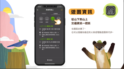 app內交通資訊從山下到山上通通幫遊客整理好