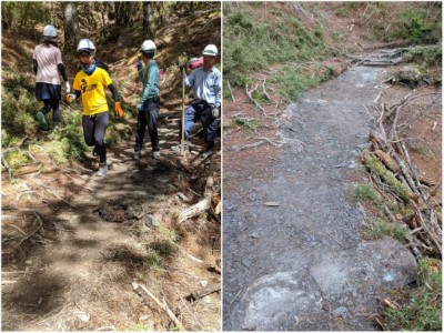 步道3K舖面整理施工前後對照