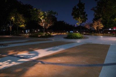 以樹木線條為意象之彩色瀝青鋪面