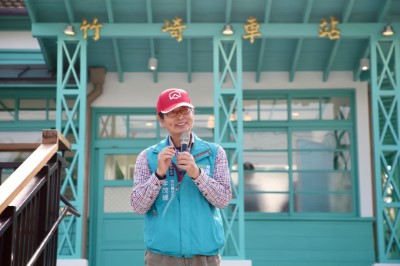 嘉義縣文化觀光局李茂鍾副局長為林鐵通車109年週年慶致詞