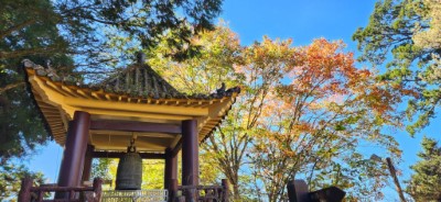 慈雲寺前古鐘樓楓紅秘境美景