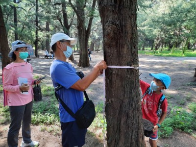 保安林環境教育闖關解謎活動，讓民眾了解保安林抵擋風沙與鹽霧侵襲的功能