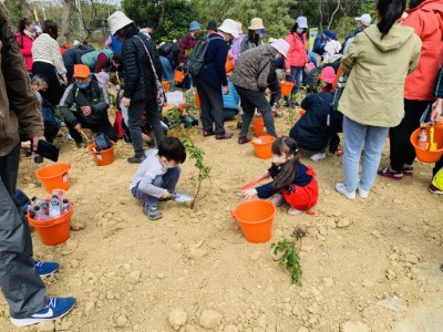 湖口鄉鄉親們攜手植樹綠化環保公園