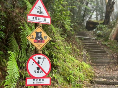 注意熊出沒告示牌