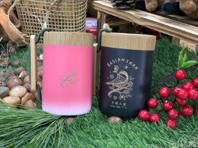櫻花與山鳥凹豆杯