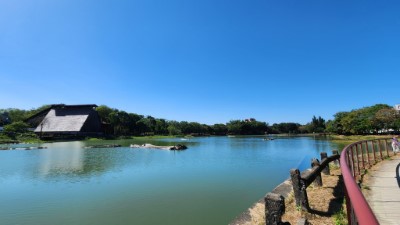 東勢林業文化園區儲木池一景