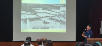 成功大學防災研究中心陳俞旭組長講授汛期防災及震災防救重點