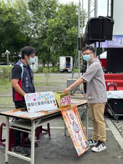在蘭智社會福利基金會吳丞鈞見證下，募得近2萬元善款，作為後續建院及持續照護院生。