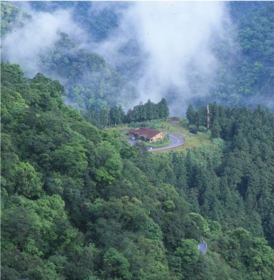 遠眺太平山國家森林遊樂區的中間服務站