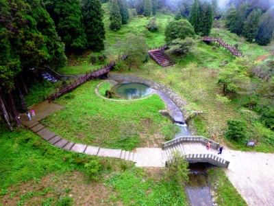 阿里山森林遊樂區木蘭園排水工程全景