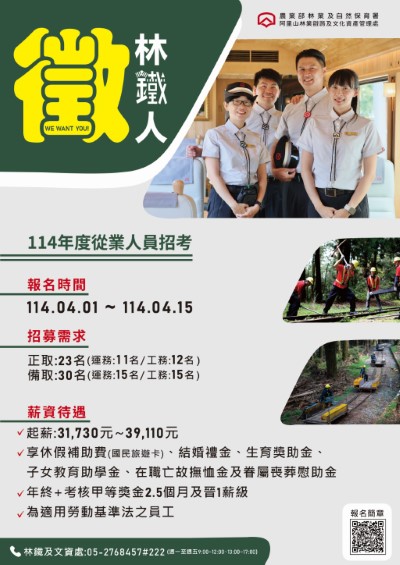114年從業人員招考海報