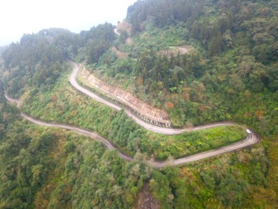 中間地滑區全景