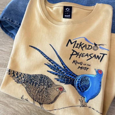 印著大雪山最具象徵的王者-黑長尾雉T袖