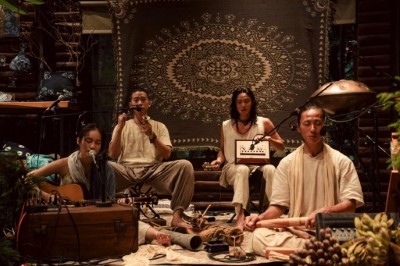 圖五、音樂家融入自然演奏，共享森林音樂饗宴(林業保育署新竹分署提供)