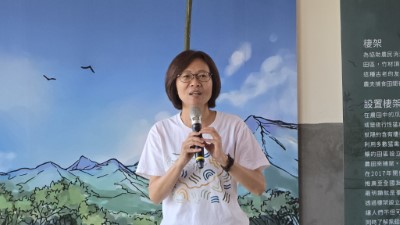 林業保育署臺中分署吳貞純秘書開場致詞勉勵參賽小朋友盡情探索並注意安全