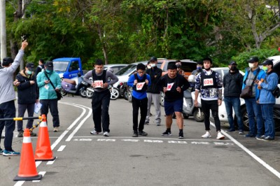 圖一、術科測驗-負重跑走(林業保育署新竹分署提供)