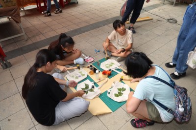 植物槌染DIY體驗攤位