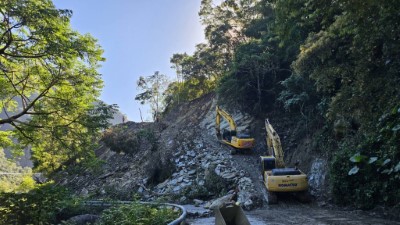 關山工務段持續進行南橫公路搶修及設置便道等工程