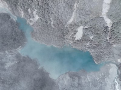 114年10月6日上午空拍堰塞湖區，初判無異常變化。