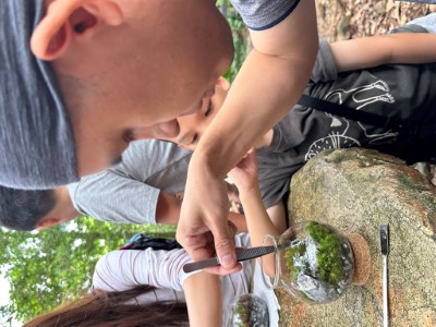 圖4、製作獨一無二微景觀瓶(林業保育署新竹分署提供)