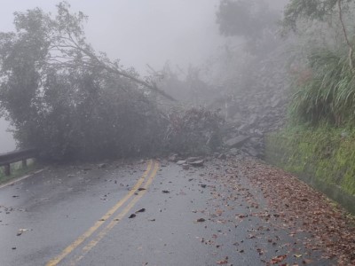 太平山區內道路「宜專一線」8.5k處發生局部坍方