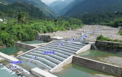 營造縱向廊道有利水中生物溯游