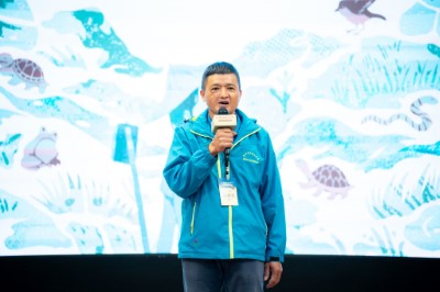 食蛇龜生態給付實踐農友張政良分享，舉手之勞保留枯枝落葉，就能提供食蛇龜棲息。