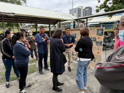 現場說明段木香菇培植流程