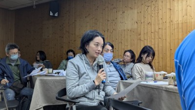 宜蘭縣環境保護聯盟孫博萮理事長說明河溪廊道近年遭遇課題與未來期盼