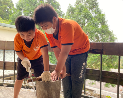 圖3.單日型戶外教學課程－「國產材森活」：手作DIY(東眼山自然教育中心提供)