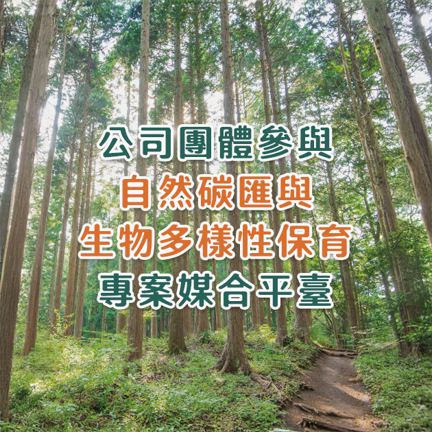 公司團體參與自然碳匯與生物多樣性保育專案媒合平臺
