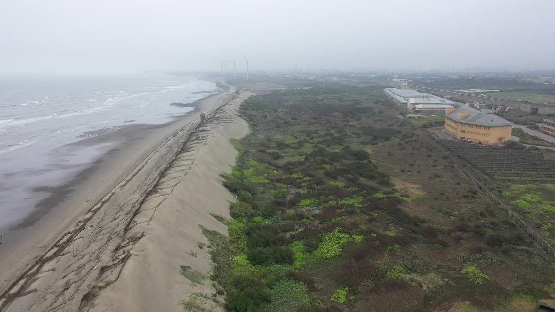 圖1、草漯沙丘空拍圖