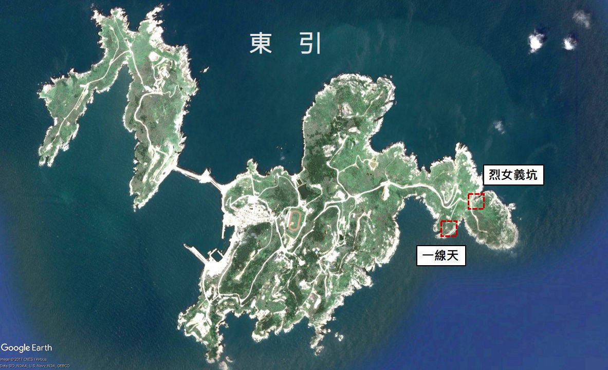 一線天位於連江縣東引鄉之天王澳口西側岬角